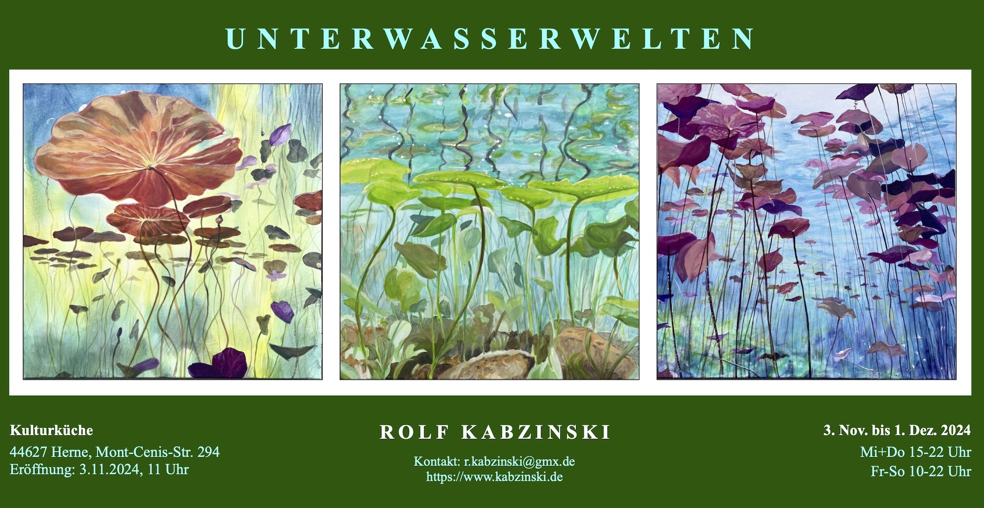 Vernissage: Unterwasserwelten von Rolf Kabzinski